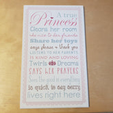 C&F Wooden A True Princess Quote Plaque - Kids Haven
